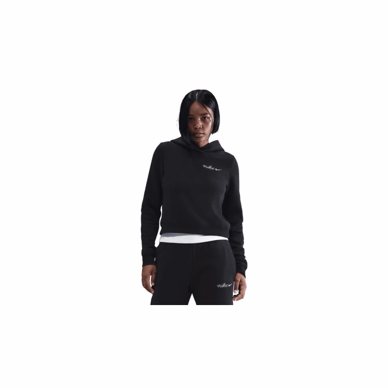 Dámska mikina s kapucňou NIKE W NSW PHNX FLC SHRUNKEN HOODIE BLACK