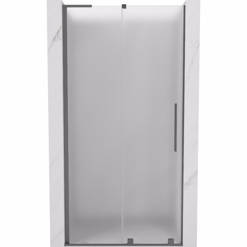 MEXEN/S - Velar L posuvné sprchové dvere 100, dekor, grafit metal 871-100-003-31-95