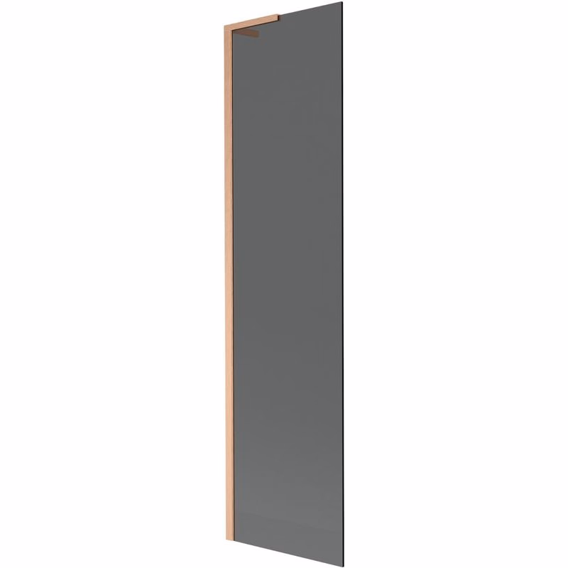 MEXEN/S - Next L vaňová zástena FIX 50 x 150, grafit, meď kartáčovaná 895-050-000-03-40-65
