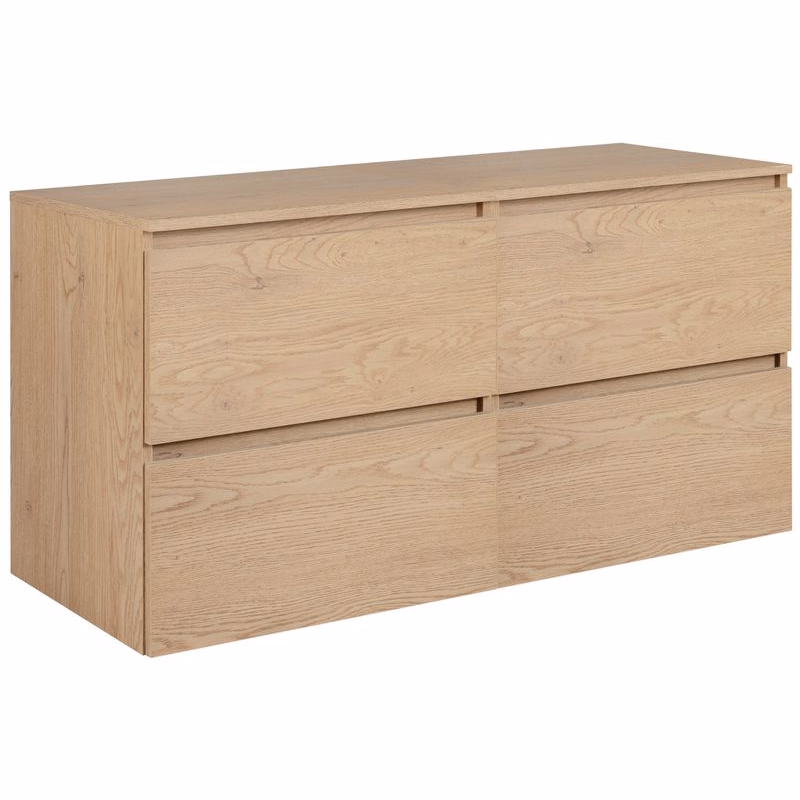 Elvisia Skrinka pod umývadlo s doskou SIMPLE Light oak D120/1 | 120 cm