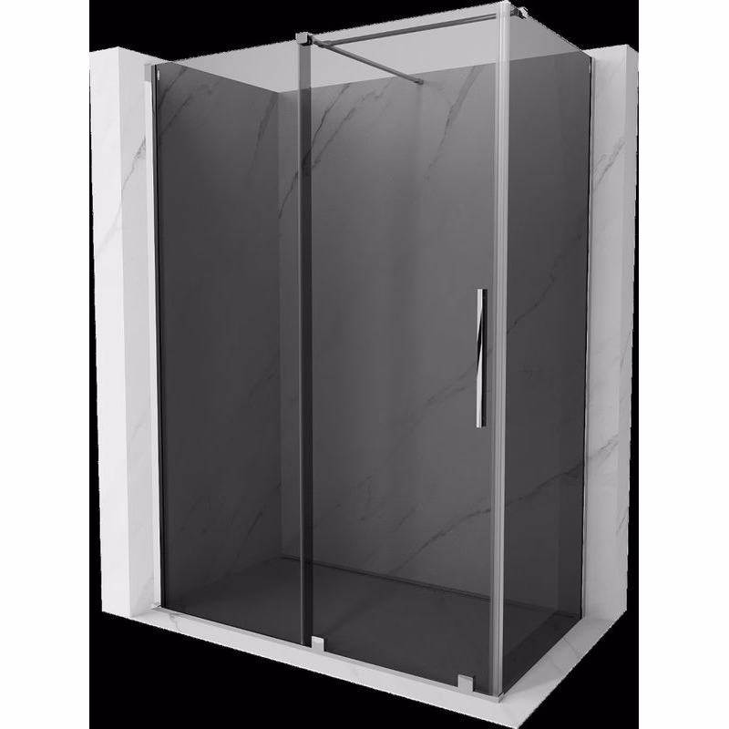 MEXEN/S - Velár sprchovací kút, posuvné dvere 150 x 80, grafit, chróm 871-150-080-41-01
