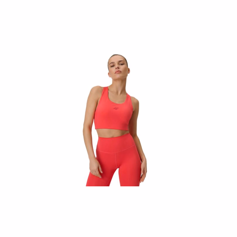 Dámska tréningová športová podprsenka 4F SPORT BRA F219-63S-CORAL
