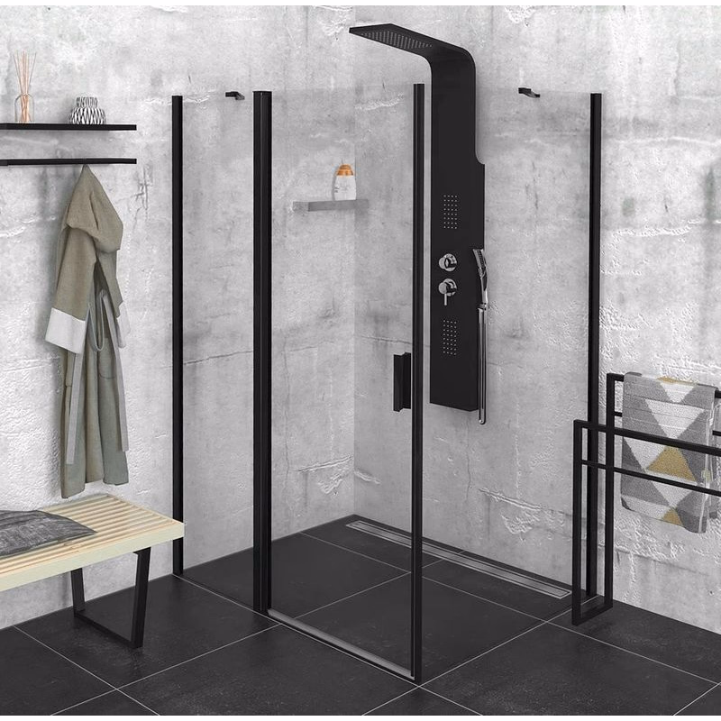 POLYSAN - ZOOM Black obdĺžniková sprchová zástena 1000x800 L/P varianta ZL1310BZL3280B