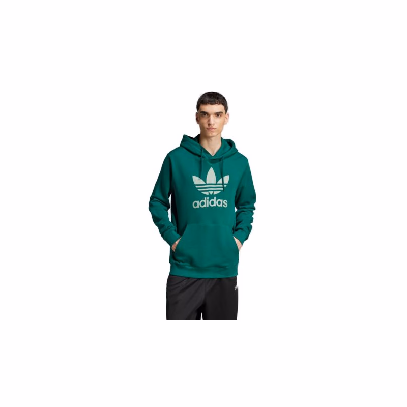 Pánska mikina s kapucňou ADIDAS ORIGINALS TREFOIL HOODY-CGREEN