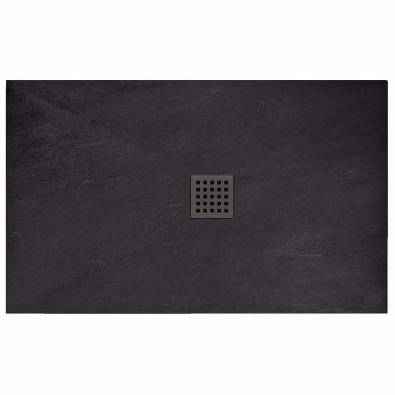 REA - Sprchová vanička Black Rock 80x120 čierna REA-K4579