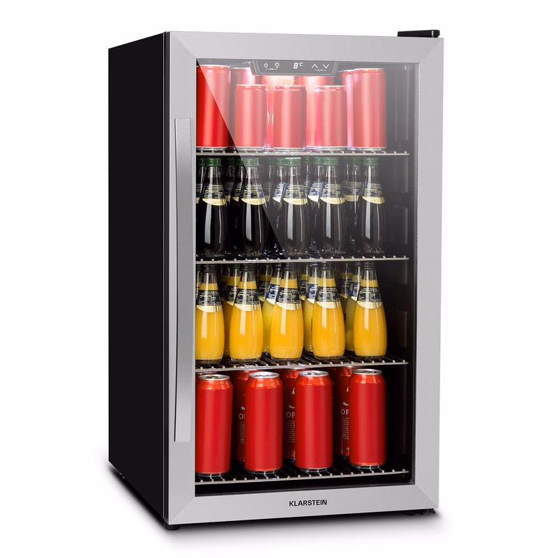 Klarstein Beersafe 4XL, chladnička, 124 l, 0-10°C, sklo, energet. trieda G, nehrdzavejúca oceľ