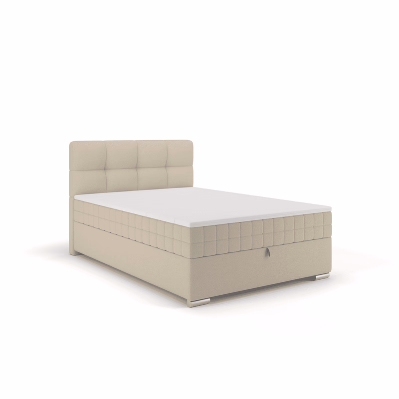 Elvisia Manželská posteľ ALPINA Boxspring | 140 x 200 cm Farba: Béžová / Vinci 23