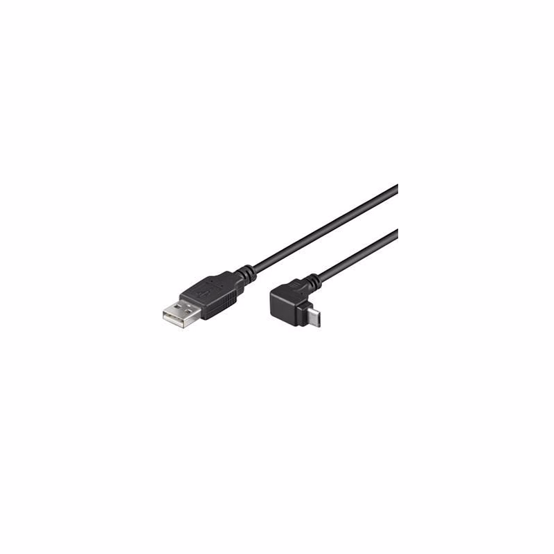 PremiumCord Kábel micro USB 2.0, AB, 90 °, 3m