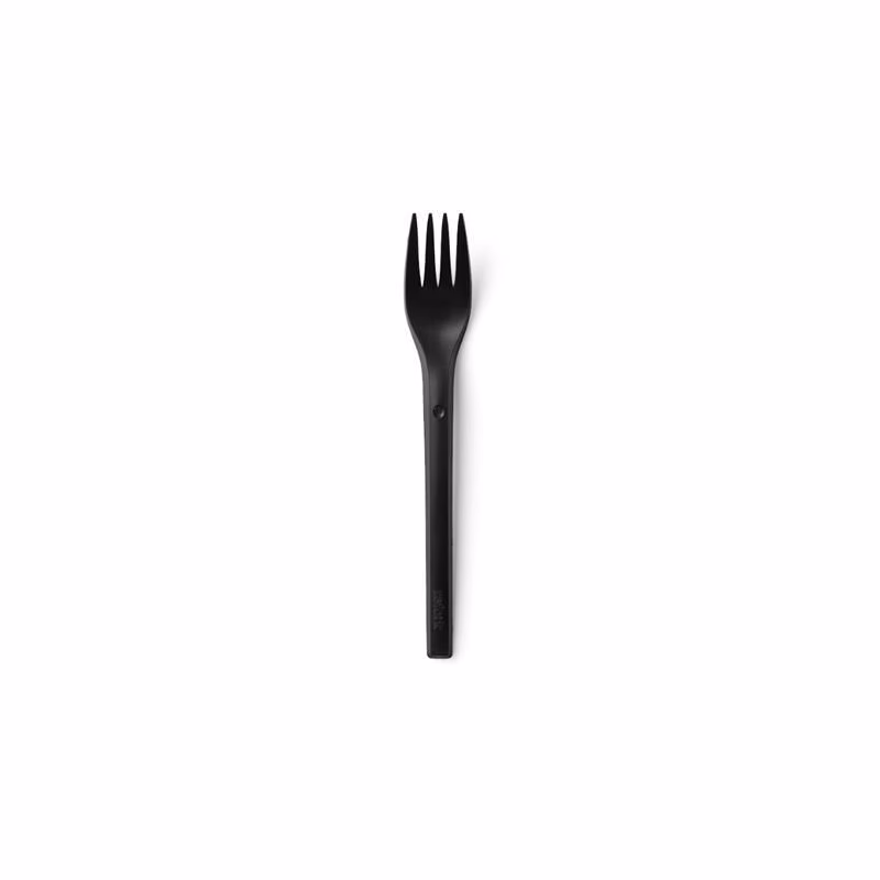 REFORK - Vidlička z prírodného materiálu, black, 25ks