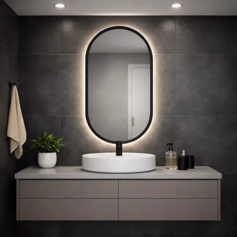 Zrkadlo 74 LED oválny cz 50x90
