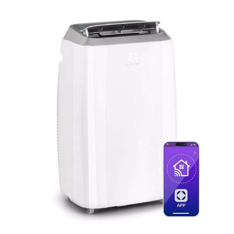 Klarstein Iceblock Smart 12K, mobilná klimatizácia 3 v 1, 12 000 BTU, ovládanie cez aplikáciu, biela
