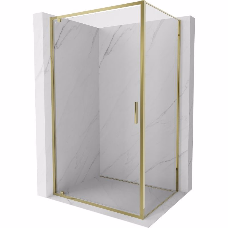 MEXEN/S - Exo sprchovací kút dvere krídlové 90 x 95, transparent, zlato 8181-090-095-50-00