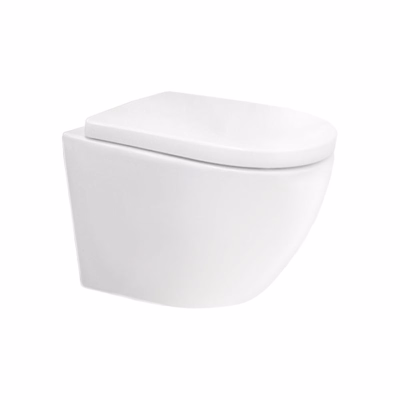 Mereo WC závesné kapotované, Smart Flush RIMLESS, 490x370x360, keramické, vr. sedátka CSS126 VSD82T2