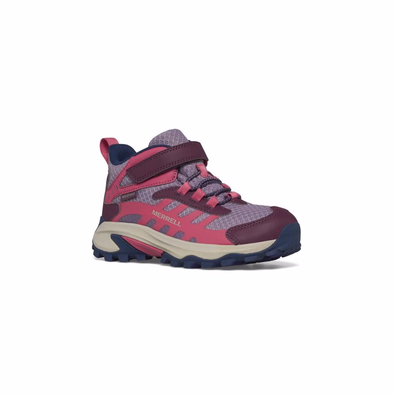 Dievčenská členková turistická obuv MERRELL Moab Speed 2 Mid A C WTRPF K berry
