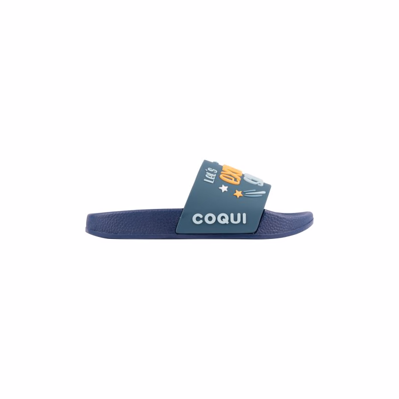 Chlapčenské šlapky (plážová obuv) COQUI Ruki navy niagara blue space