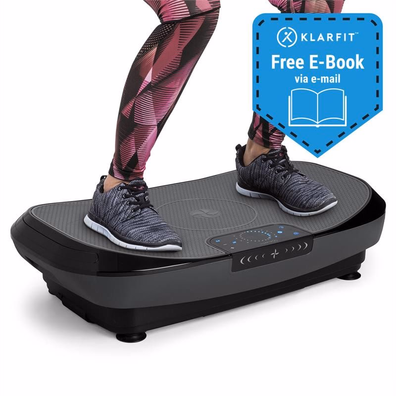 KLARFIT VIBE 4DX Pro, vibračná plošina, 300 W, 4 režimy, 4DX TripleMotor, sivá, čierna
