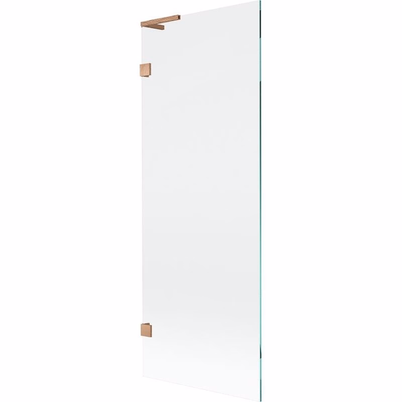 MEXEN/S - Lunar L vaňová zástena FIX 70 x 150, transparent, meď kartáčovaná 897L-070-000-65-00