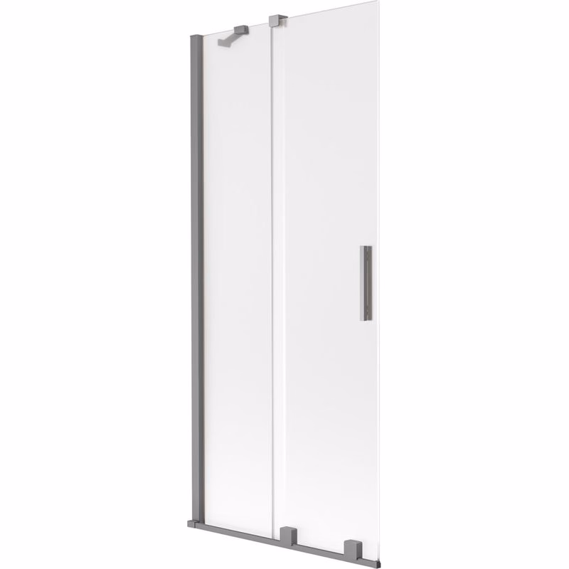 MEXEN/S - Velár dvojkrídlová posuvná vaňová zástena 85 x 150, dekor, grafit metal 896-085-000-31-95