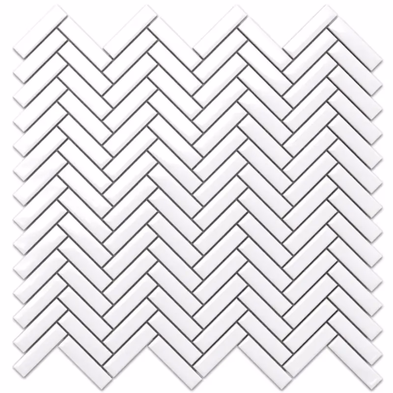 Mozaika Mini Chevron White Gloss 27/28