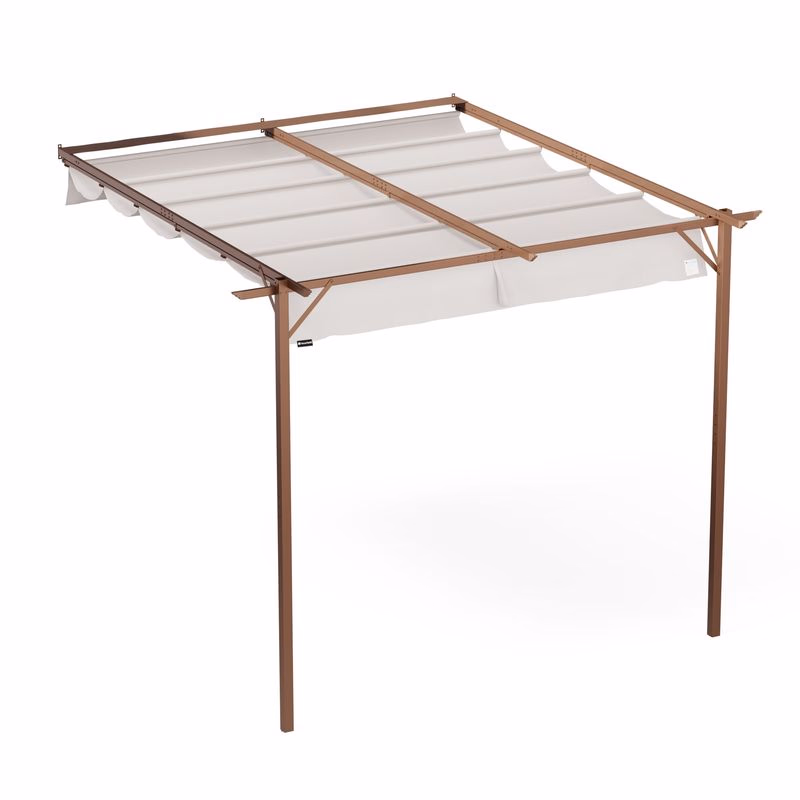 Blumfeldt Pantheon Wall Pergola, nástenná pergola, 3 x 3 m, práškovo lakovná oceľ, odolná voči poveternostným vplyvom