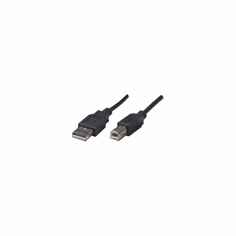 Logo USB kábel (2.0), USB A samec - USB B samec, 3m, černý, blister