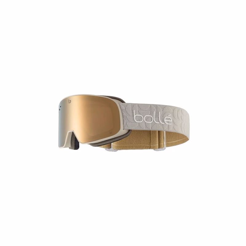 Lyžiarske okuliare BOLLE NEVADA SMALL Stockholm Sand Matte - Gold cat 3