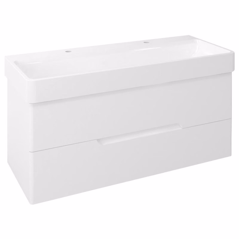 SAPHO - MEDIENA umývadlová skrinka 117x51x48,5cm, biela matná/biela matná MD120