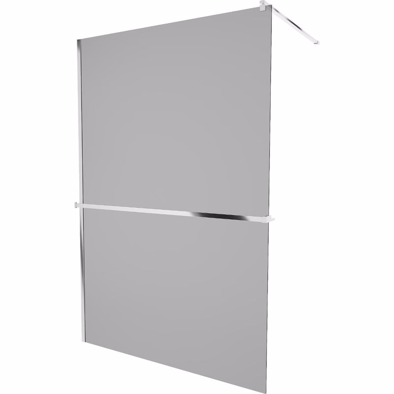 MEXEN/S - KIOTO Sprchová zástena WALK-IN s poličkou a držiakom uterákov 80 x 200, grafit 8 mm, chróm 800-080-121-01-40