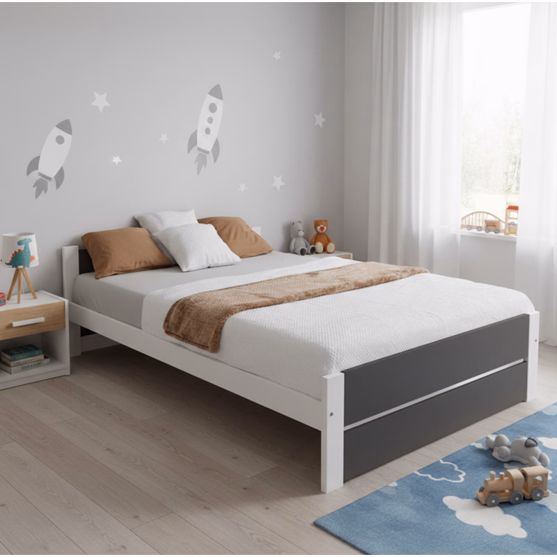 Elvisia Posteľ LEA s matracom a roštom | 80 x 200 cm Farba: Sivá