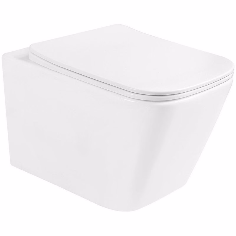 MEXEN/S - Teo Závesná WC misa vrátane sedátka s slow-slim, duroplast, biela 30850600