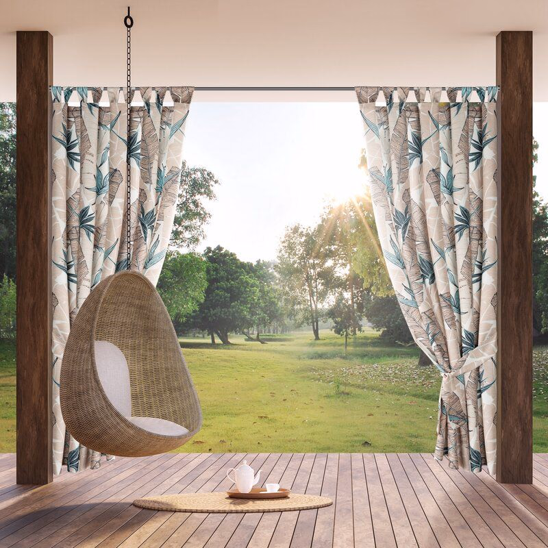 ArtFir Záves na terasu GARDEN 8 PU | béžová/zelená 155 x 260 cm