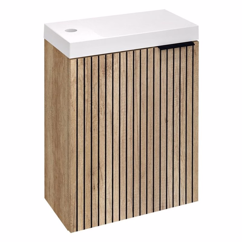 SAPHO - LATUS X STRIP umývadlová skrinka 39,4x50x22cm, dub alabama LT110-2322