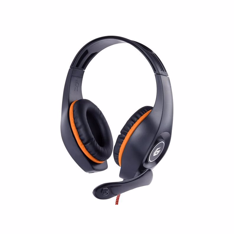 GEMBIRD slúchadlá s mikrofónom GHS-05-O, gaming, čierno-oranžová, 1x 4-pólový 3, 5mm jack