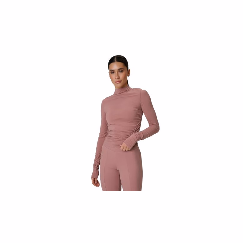 Dámske tréningové tričko s dlhým rukávom 4F LONGSLEEVE FNK F502-56S-LIGHT PINK