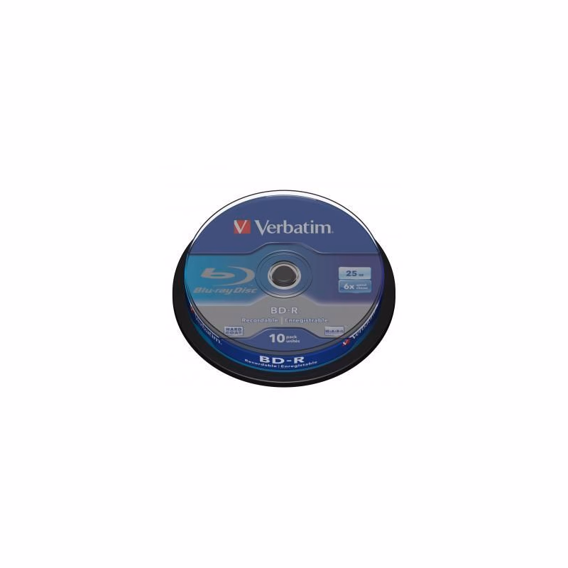 Verbatim BD-R, Single Layer 25GB, cake box, 43742, 6x, 10-pack, pre archiváciu dať