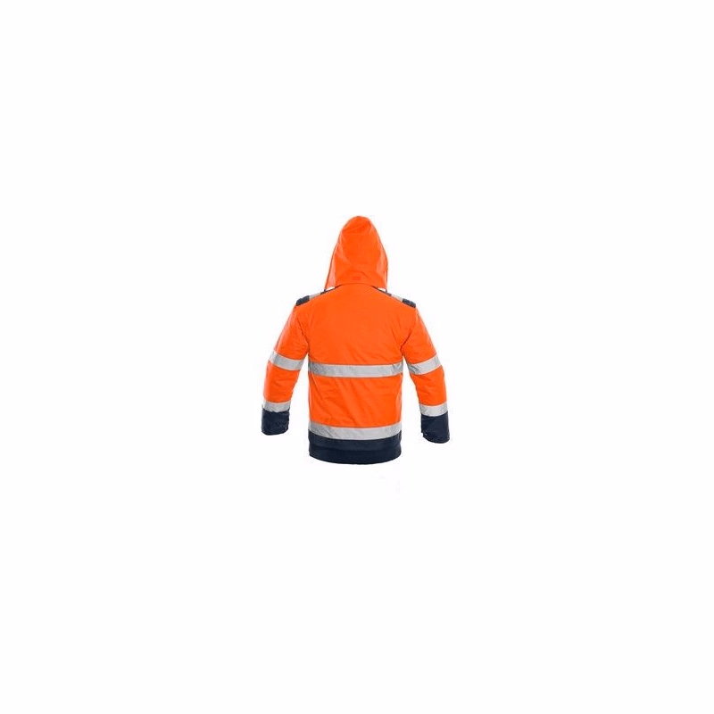 Bunda LUTON, výstražná, oranžovo-modrá, veľ. 2XL