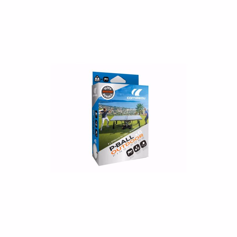 Stolnotenisové loptičky CORNILLEAU P-Ball Outdoor Ultradurable