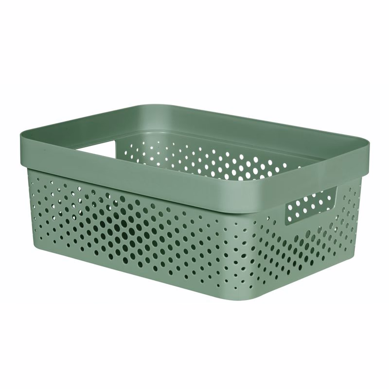 CURVER Úložný box INFINITY DOTS 11l recyklovaný plast | zelená