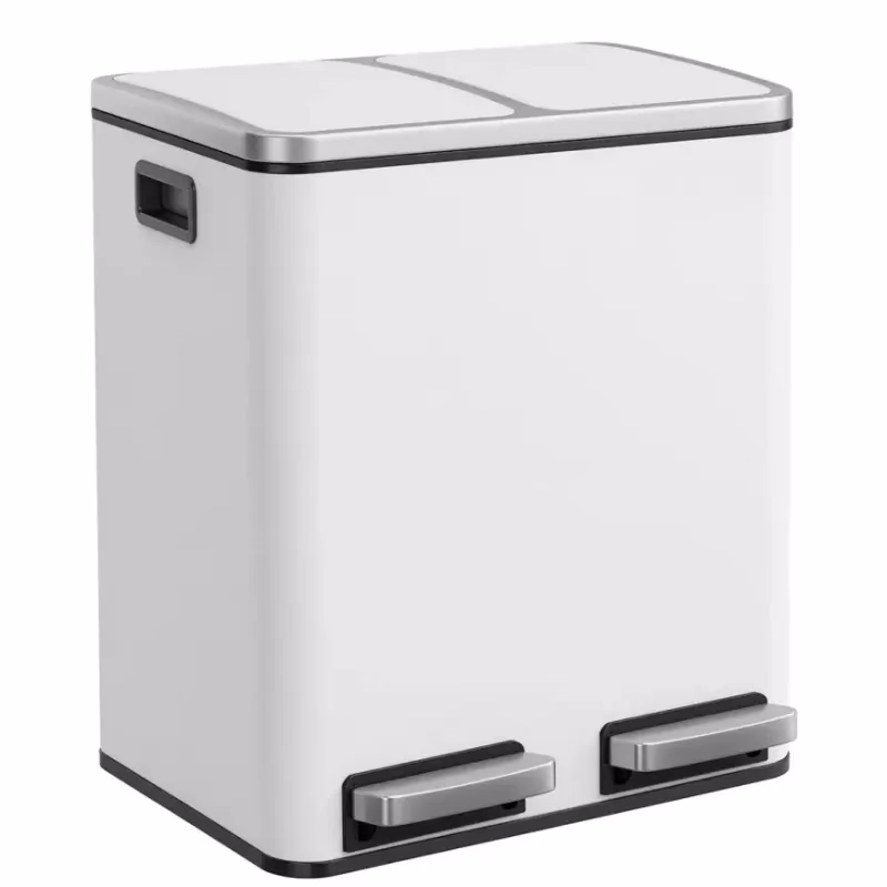 Odpadkový kôš 2x15 l biely LTB030WG01