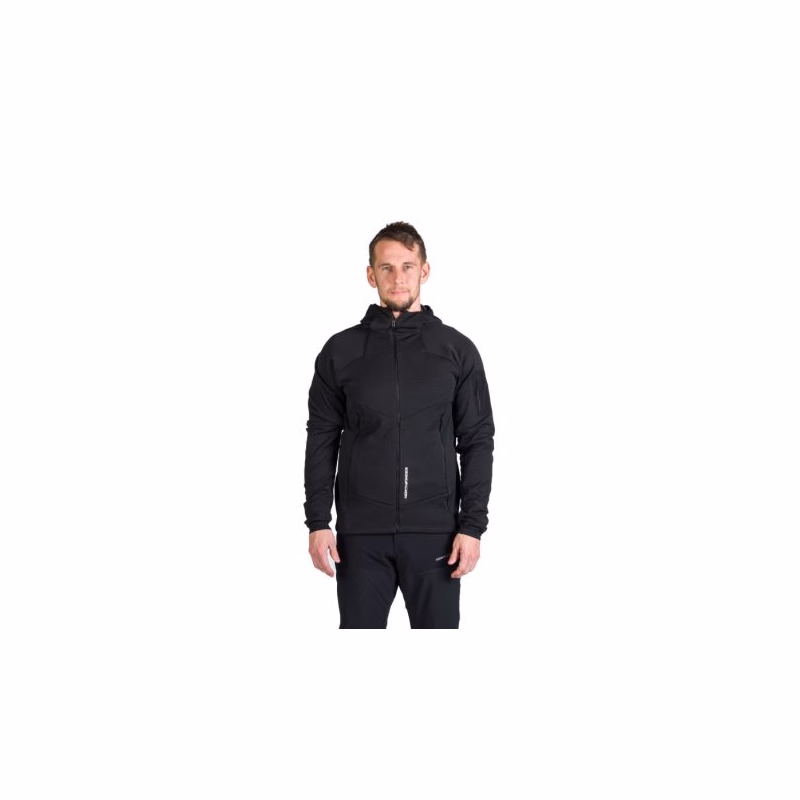 Pánska turistická mikina so zipsom NORTHFINDER GIOELE-411greyblack