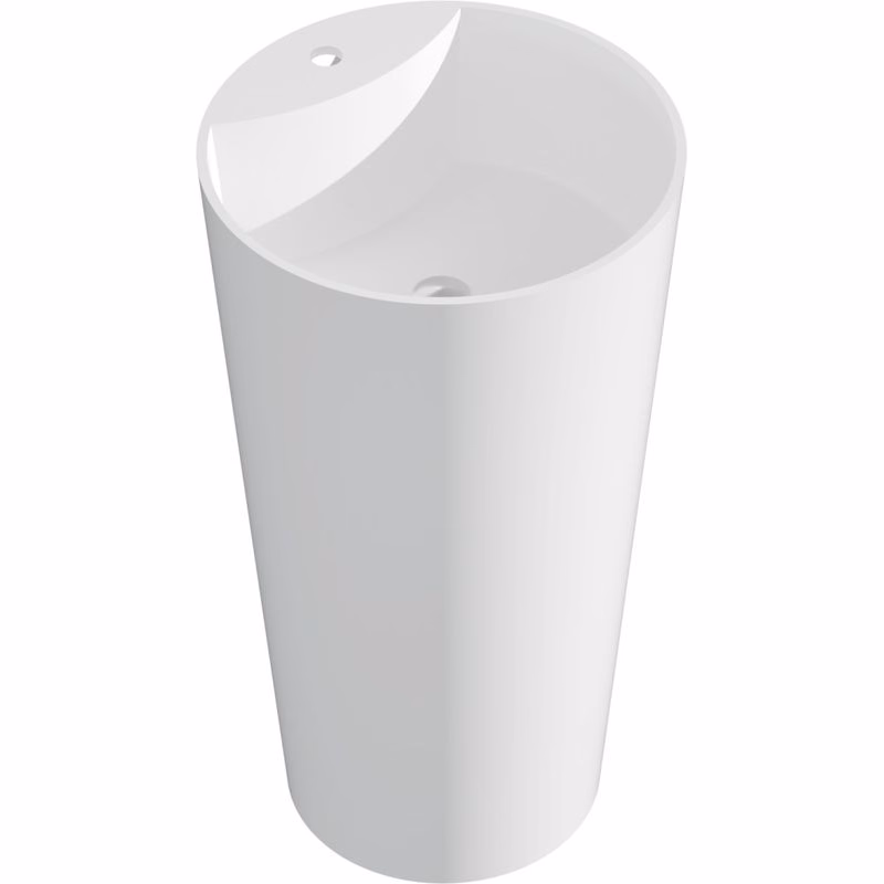 MEXEN - Onyx-02 Voľne stojace umývadlo z liateho mramoru 45 x 45, biela mat 26544500