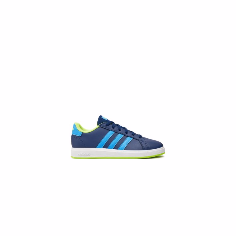Chlapčenská rekreačná obuv ADIDAS Grand Court 2.0 dark blue blue rush lucid lemon