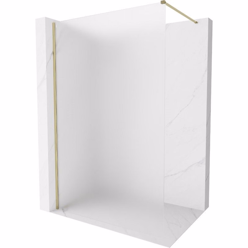 MEXEN/S - Kyoto-X Sprchová zástena WALK-IN 120 x 200, dekor 10 mm, zlato 800-120-101-50-30-X