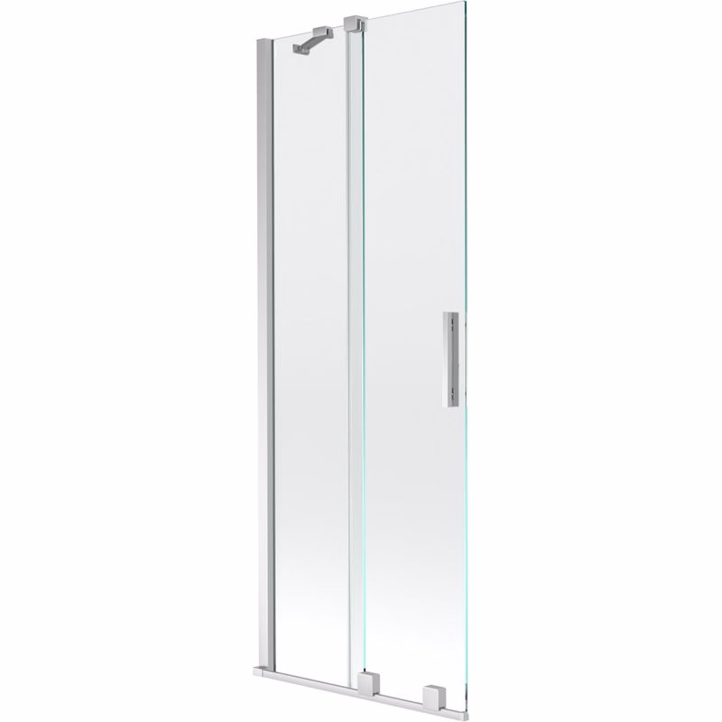 MEXEN/S - Velar Dvojkrídlová posuvná vaňová zástena 75 x 150, transparent, chróm 896-075-000-01-01