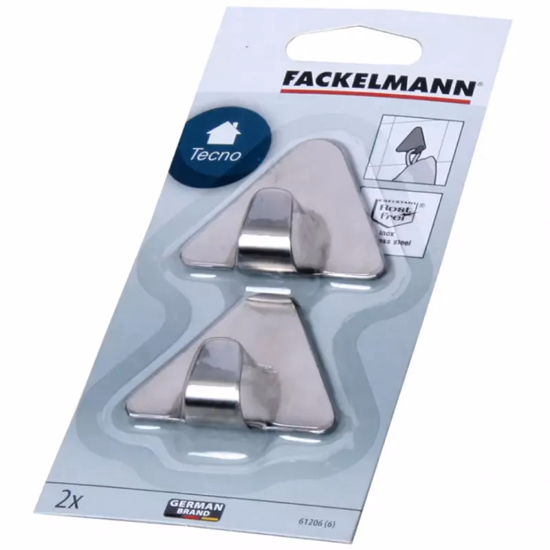 Samolepiace háčiky Inox trojuholníkové 61206