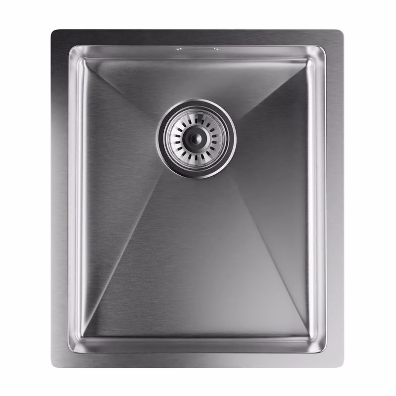 Klarstein TitanSteel Kuchynský drez 45 x 39 cm (DxŠ) s povrchom odolný voči hrdzi, poškriabaniu a teplu