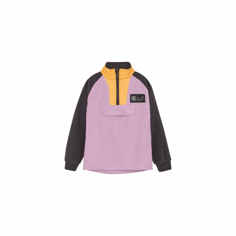 Dievčenská lyžiarska flisová mikina COLOR KIDS Fleece Jacket - Anorak-741811.5214-Lilac chiffon