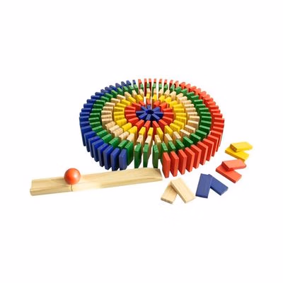 2Kids Toys - farebné drevené domino 400 ks 2D98273