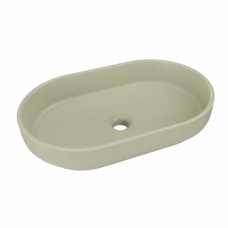 ArtCom Keramické umývadlo RIVER 2 E-6594 | olivový mat 55 x 35 cm
