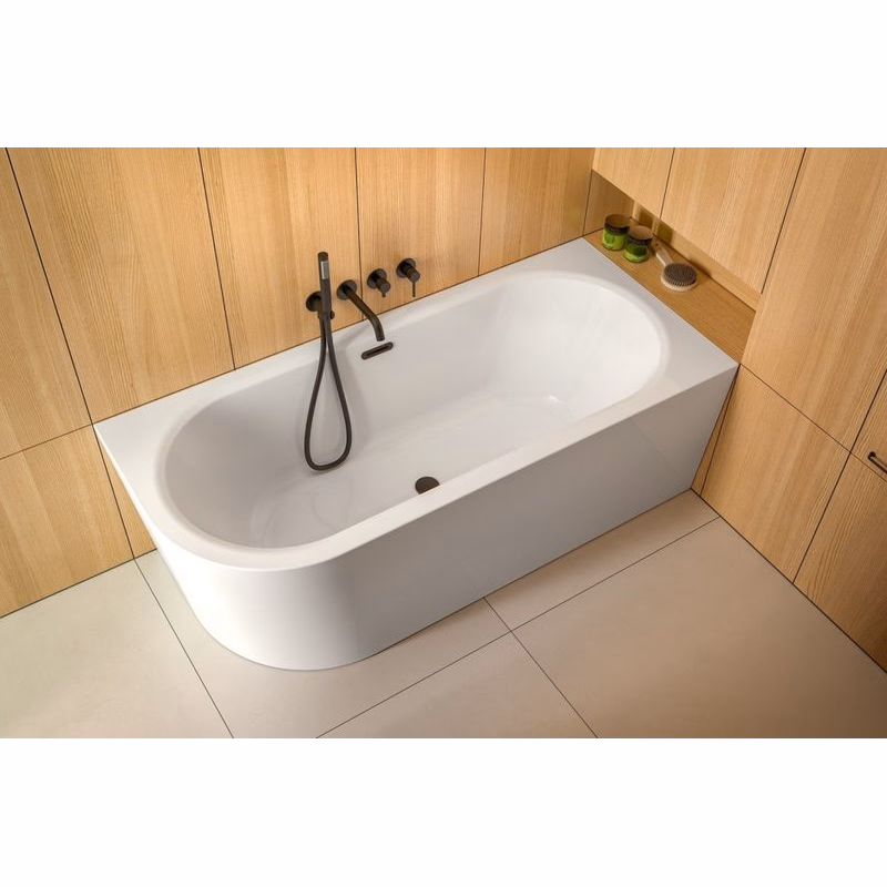BESCO - Voľne stojaca vaňa AVITA A-LINE biela, sifón s prepadom - Farba sifónu - Biela, Rozmer vane - 150 × 75 cm, Spôsob prevedenia - Pravé VANAVITAL15PW